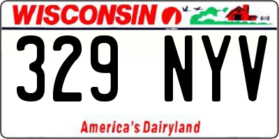 WI license plate 329NYV