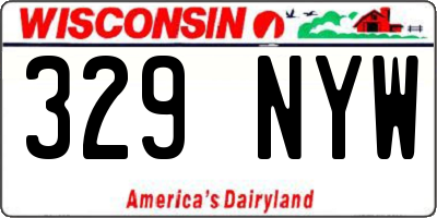 WI license plate 329NYW