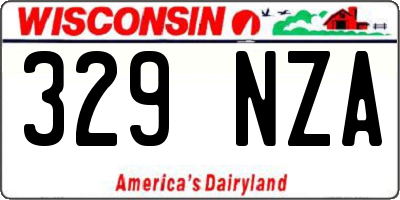 WI license plate 329NZA