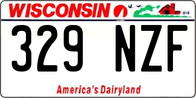 WI license plate 329NZF
