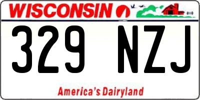 WI license plate 329NZJ
