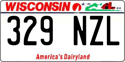 WI license plate 329NZL
