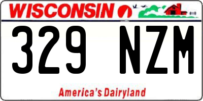 WI license plate 329NZM