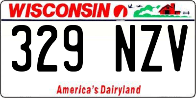 WI license plate 329NZV