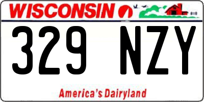 WI license plate 329NZY