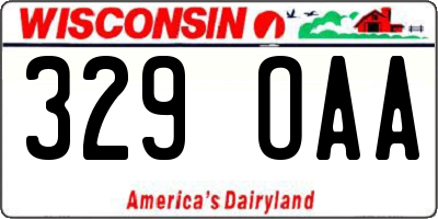 WI license plate 329OAA