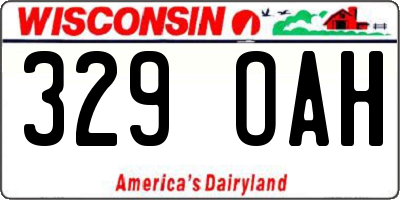WI license plate 329OAH