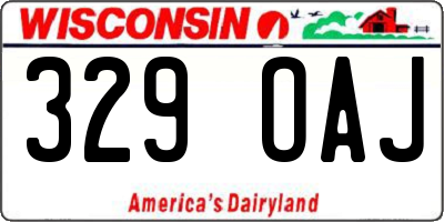WI license plate 329OAJ
