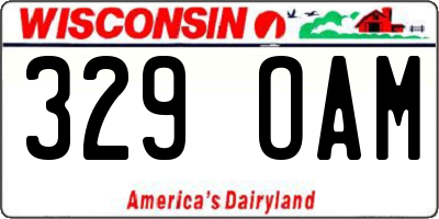 WI license plate 329OAM