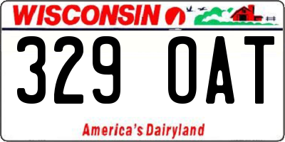 WI license plate 329OAT