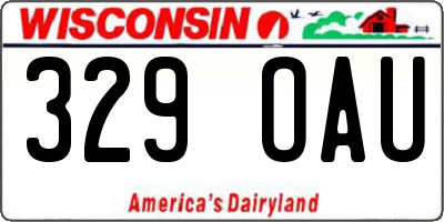 WI license plate 329OAU