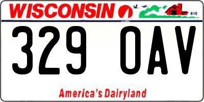 WI license plate 329OAV