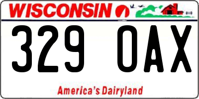 WI license plate 329OAX
