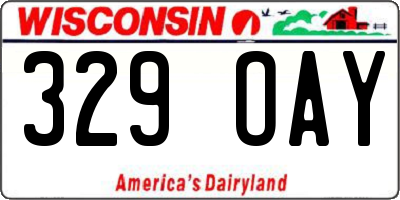 WI license plate 329OAY