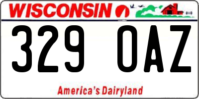 WI license plate 329OAZ