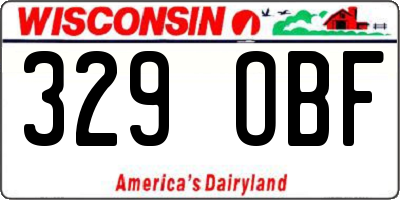 WI license plate 329OBF