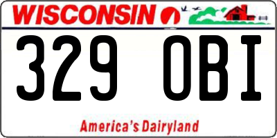WI license plate 329OBI