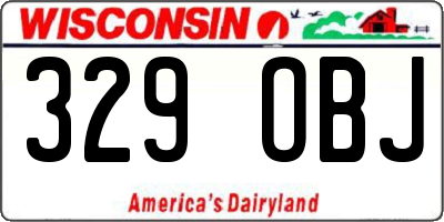 WI license plate 329OBJ