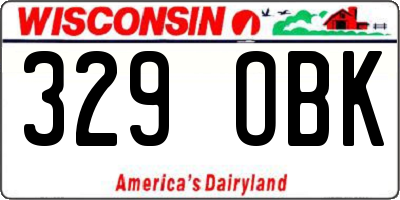 WI license plate 329OBK
