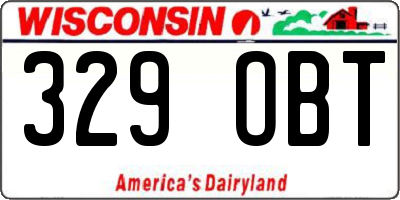 WI license plate 329OBT