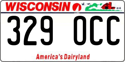 WI license plate 329OCC