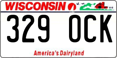 WI license plate 329OCK