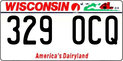WI license plate 329OCQ