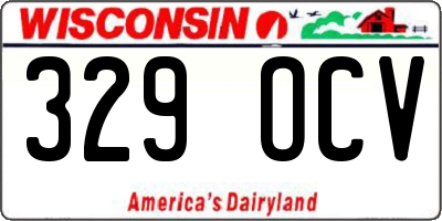WI license plate 329OCV
