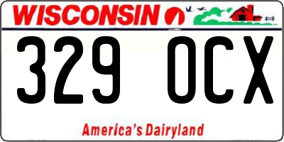 WI license plate 329OCX