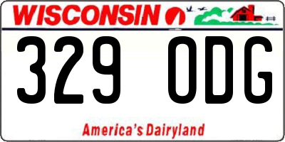 WI license plate 329ODG