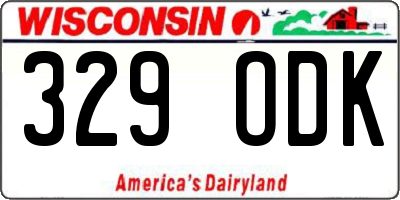 WI license plate 329ODK