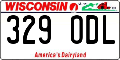 WI license plate 329ODL