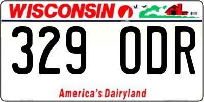 WI license plate 329ODR