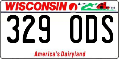 WI license plate 329ODS