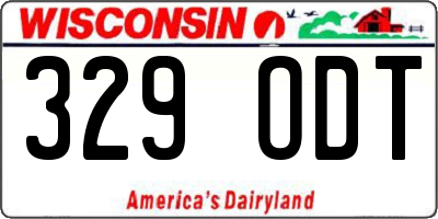 WI license plate 329ODT