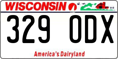 WI license plate 329ODX
