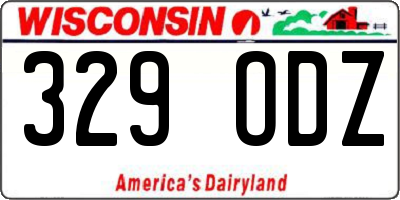 WI license plate 329ODZ