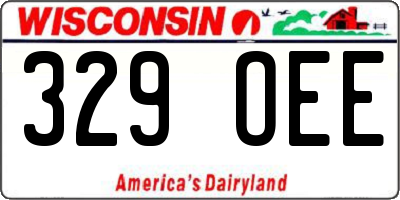 WI license plate 329OEE