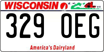 WI license plate 329OEG