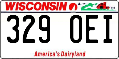 WI license plate 329OEI