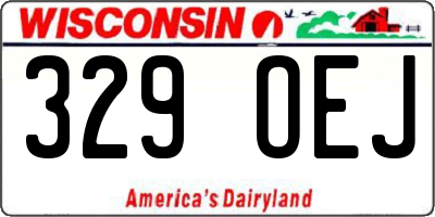 WI license plate 329OEJ