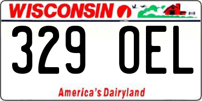 WI license plate 329OEL