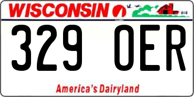 WI license plate 329OER