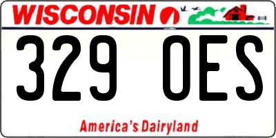 WI license plate 329OES
