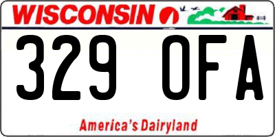 WI license plate 329OFA
