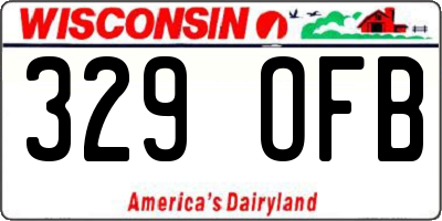 WI license plate 329OFB