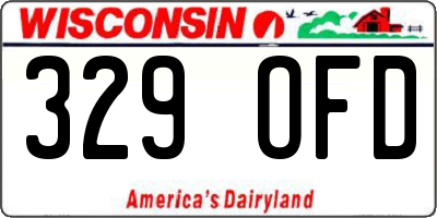 WI license plate 329OFD