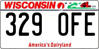 WI license plate 329OFE