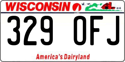 WI license plate 329OFJ