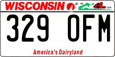 WI license plate 329OFM